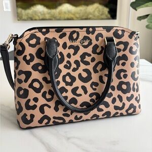 Kate Spade New York Darcy Graphic Leopard Satchel Small